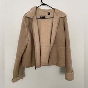 Valerie Stevens Casual Women's Tan Shearling Jacket Size XL